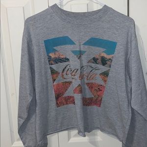 NEVER BEEN WORN Coca Cola pullover crop